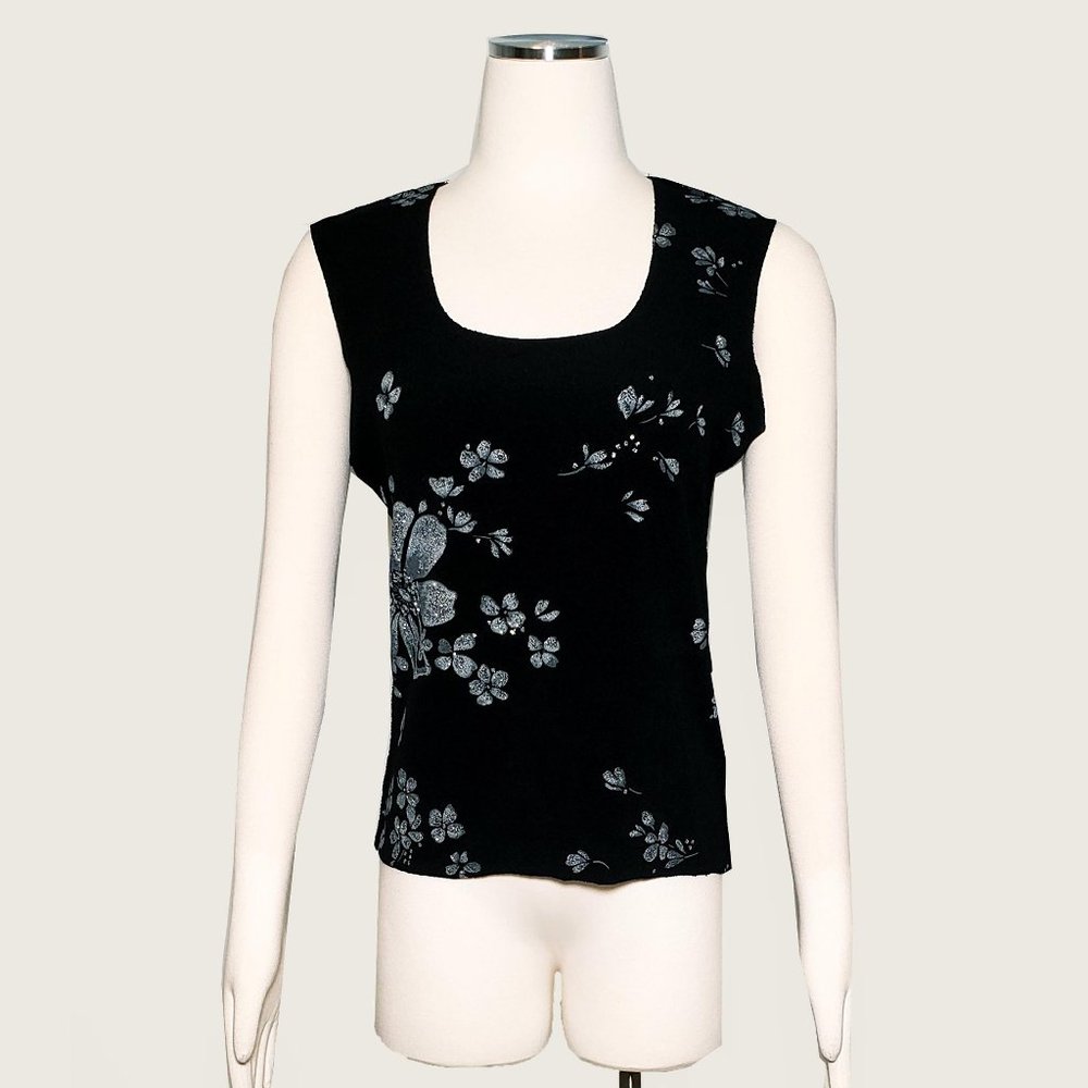 Indie Collective Metallic Print Top